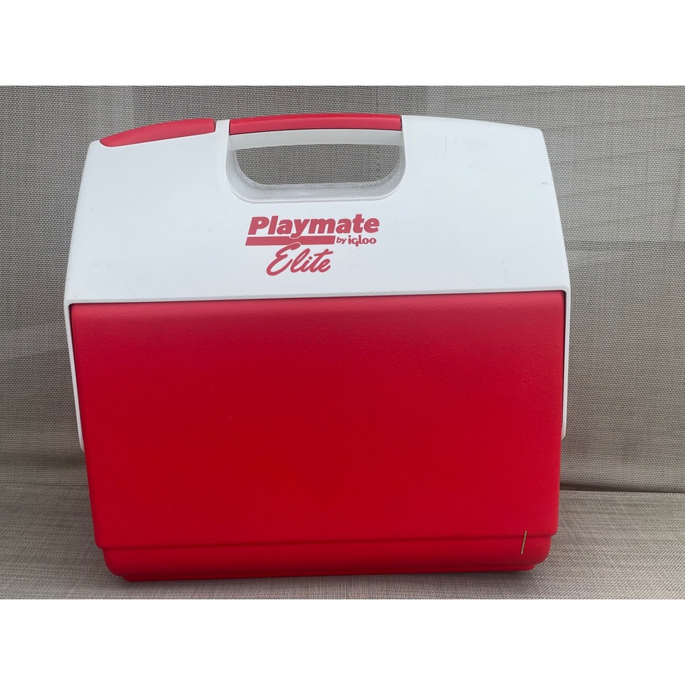 Igloo Playmate Elite Cooler Red White Vintage Swivel Lid Portable 16 Qt
